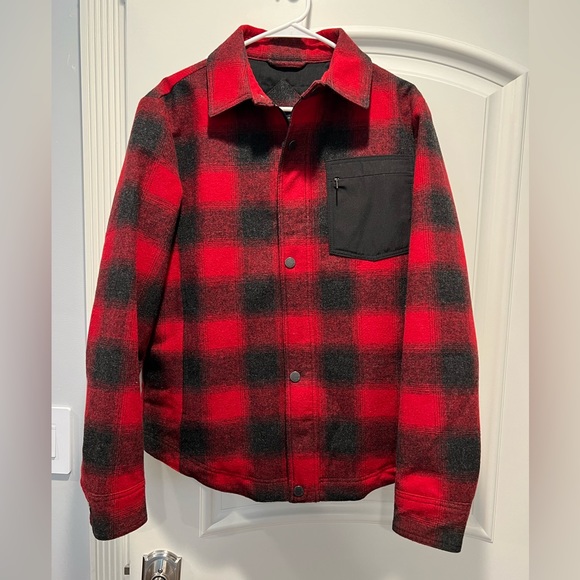 Pendleton Wool Red/Black Buff Check Shirt Jacket size Medium - Picture 1 of 6